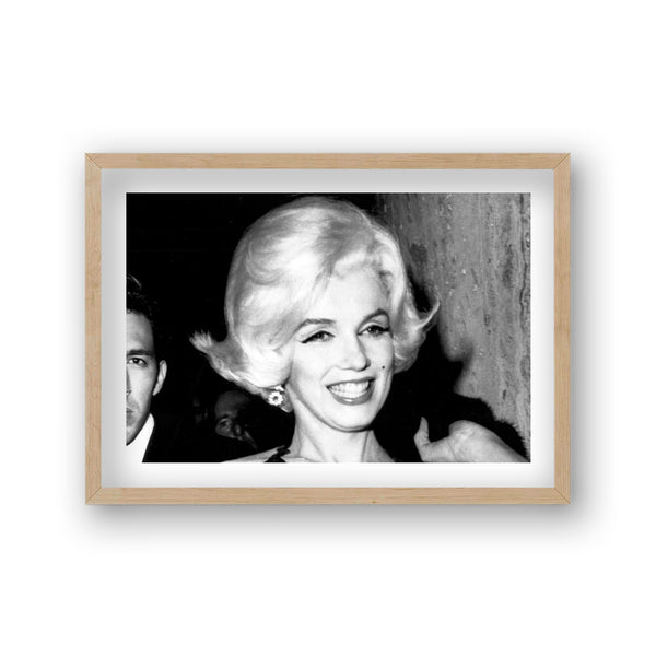 Marilyn Monroe Press Portrait Smiling In Black Dress Vintage Icon Print
