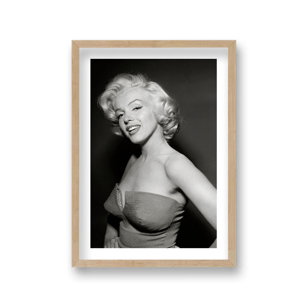 Marilyn Monroe Publicity Portrait Wearing Off The Shoulder Dress Vintage Icon Print