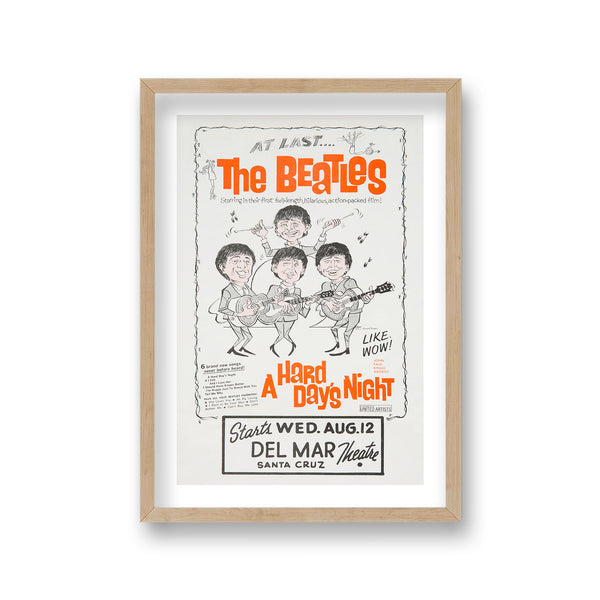 The Beatles A Hard Days Night Us Movie Theatre Promotional Poster