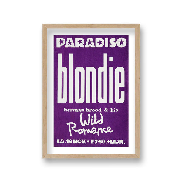 Blondie Debbie Harry Vintage European Concert Poster Purple