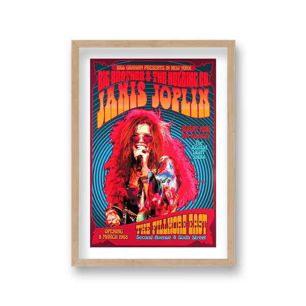 Janis Joplin Live Vintage Music Poster 1
