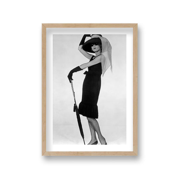 Audrey Hepburn In Iconic Publicity Shot Breakfast At Tiffanys 1961 Vintage Icon Print