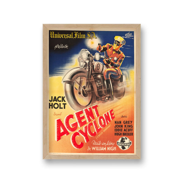Agent Cyclone Cult Movie French Vintage Movie Print