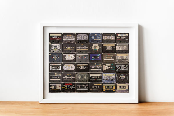 Retro Cassette Tape Collage