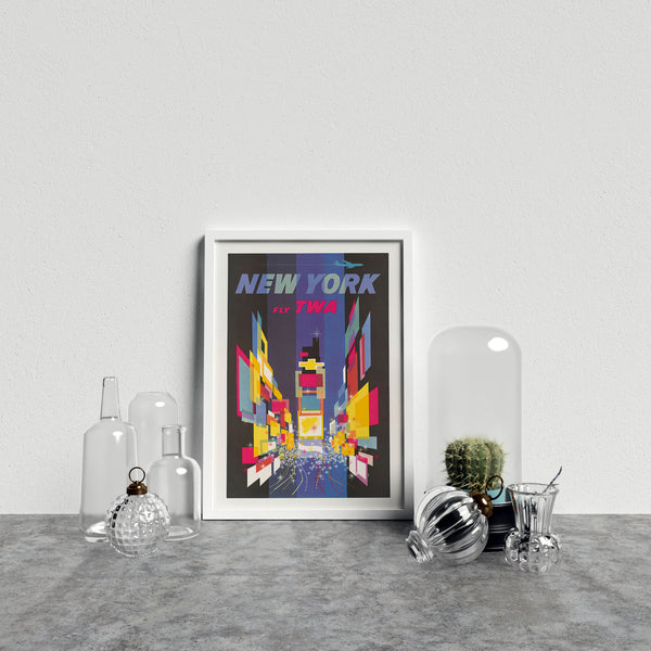 Vintage Travel Poster Twa New York