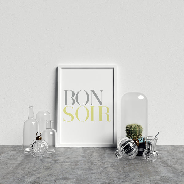 French Typography Bonsoir Y&G