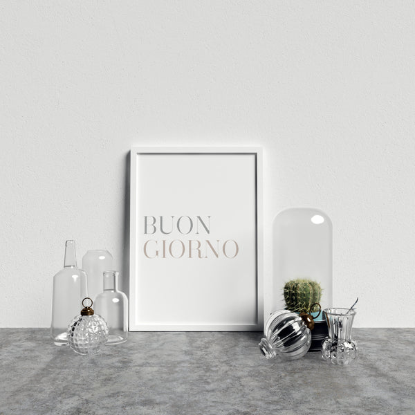 Italian Typography Buongiorno P&G