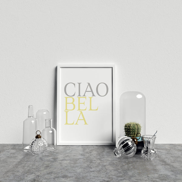 Italian Typography Ciao Bella Y&G V1