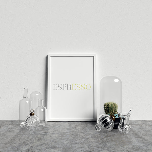 Italian Typography Espresso Y&G