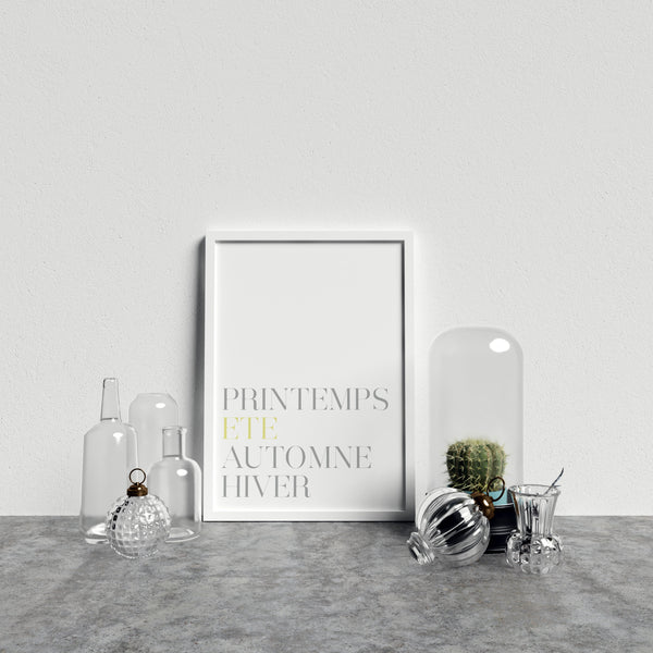 French Typography Season Summer Y&G