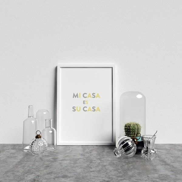 Typography Mi Casa V5 Y&G On W