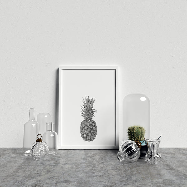 Pineapple On White Background