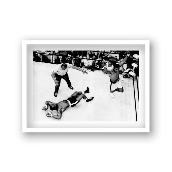 An Aerial View Of Ali'S First Round Knockout Of Sonny Liston May 1965 Vintage Icon Print