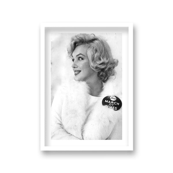 Marilyn Monroe Supporting March Of Dimes Health Campaign 1957 Vintage Icon Print