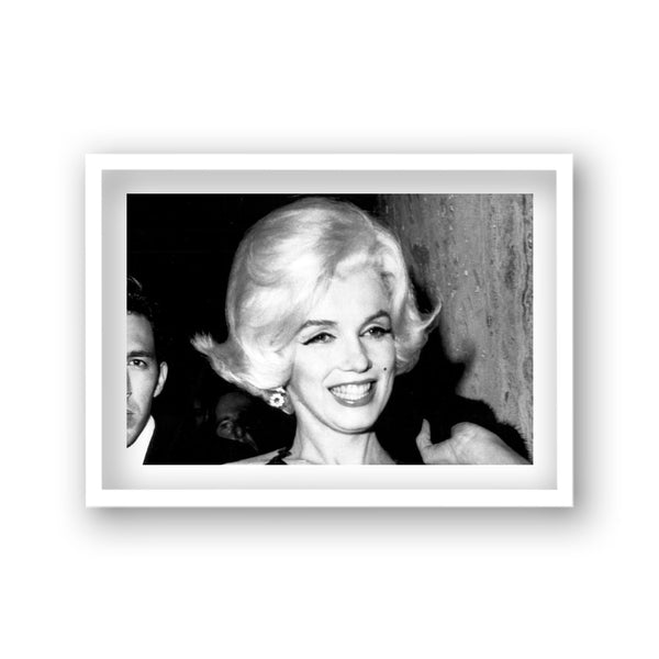 Marilyn Monroe Press Portrait Smiling In Black Dress Vintage Icon Print