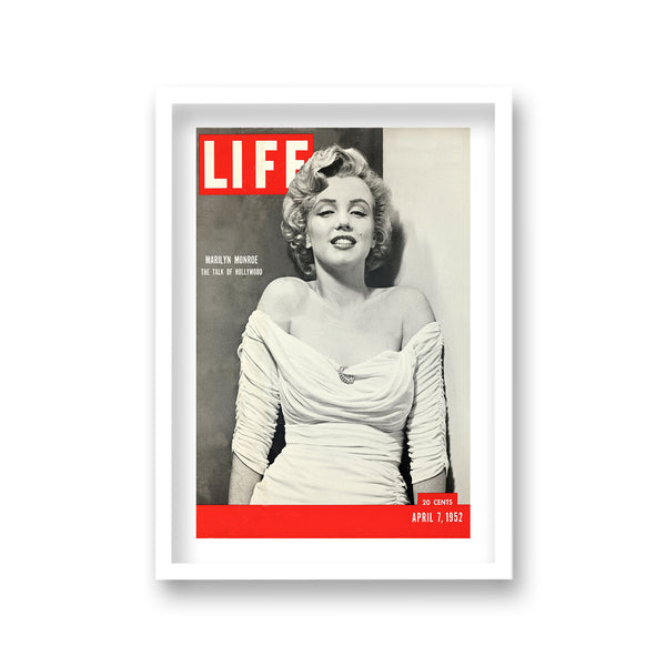 Marilyn Monroe Iconic Portrait Life Magazine Cover 1952 In Glamorous Off The Shoulder Dress Vintage Icon Print