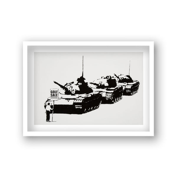 Banksy Print Tianamen Golf Sale No Border