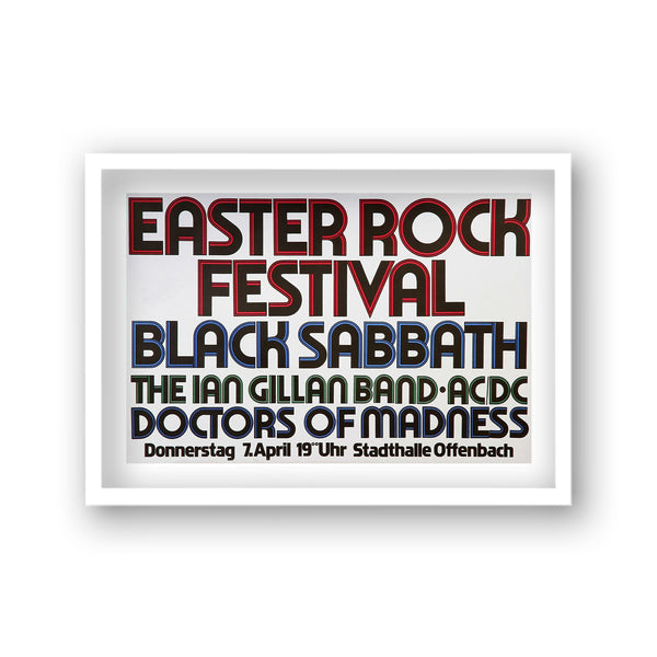 Black Sabbath Ac Dc Easter Rock Festival Poster German