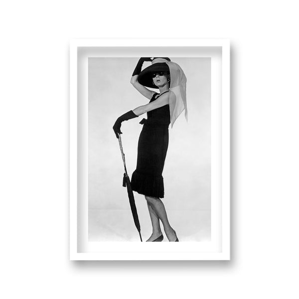 Audrey Hepburn In Iconic Publicity Shot Breakfast At Tiffanys 1961 Vintage Icon Print