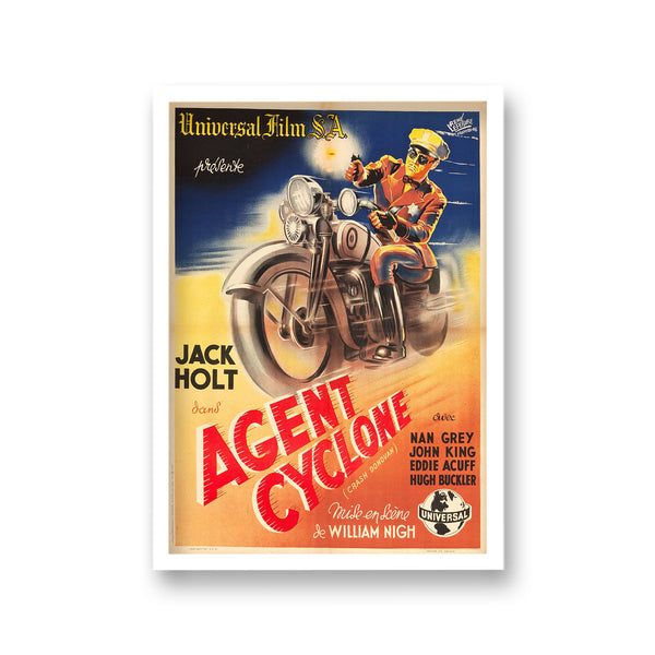 Agent Cyclone Cult Movie French Vintage Movie Print