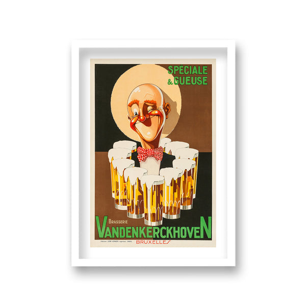 Brasserie Vandenkerckhoven Smiling Man In Hat Surrounded By Beer