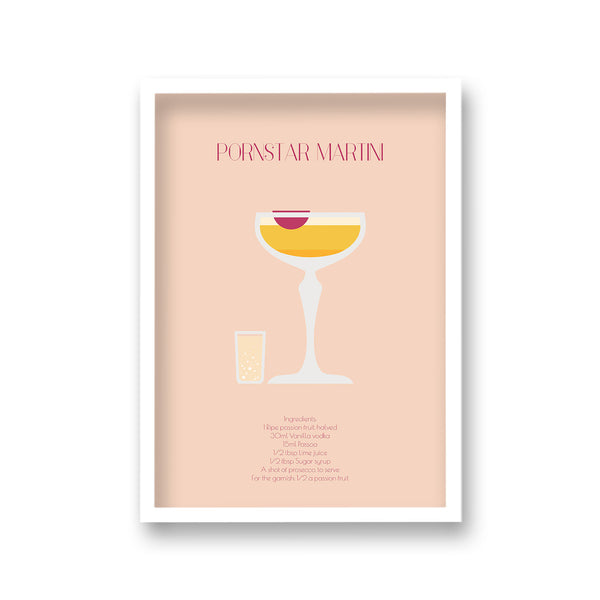 Cocktail Art Print Pornstar Borderless