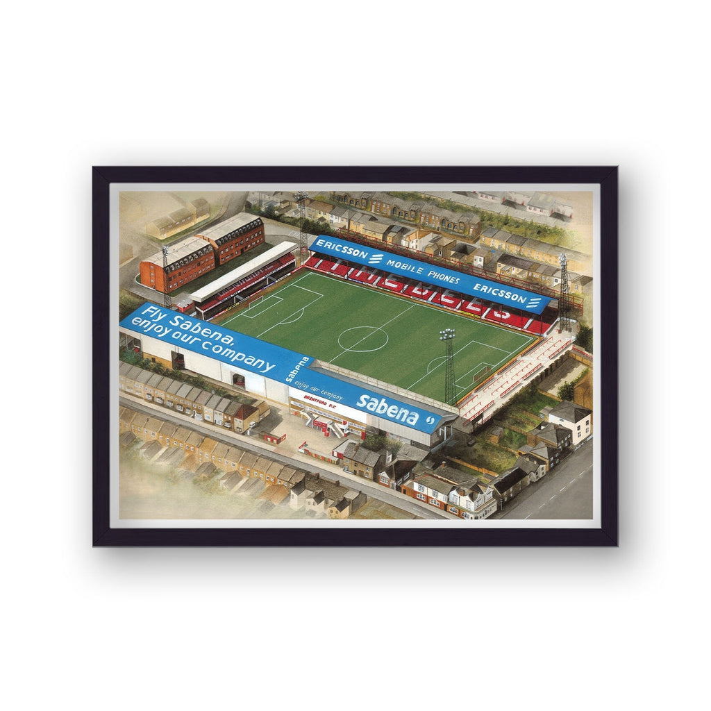 Brentford Fc Griffin Park Football Stadium Art Vintage