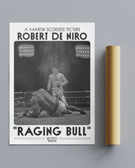 Vintage Reworked Movie Raging Bull No1
