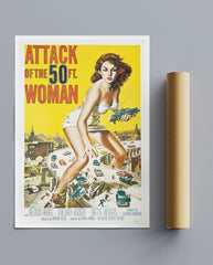 Vintage Movie Print Attack Of The 50 Ft Woman
