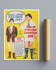 Vintage Movie Print Laurel & Hardy Laughing 20'S