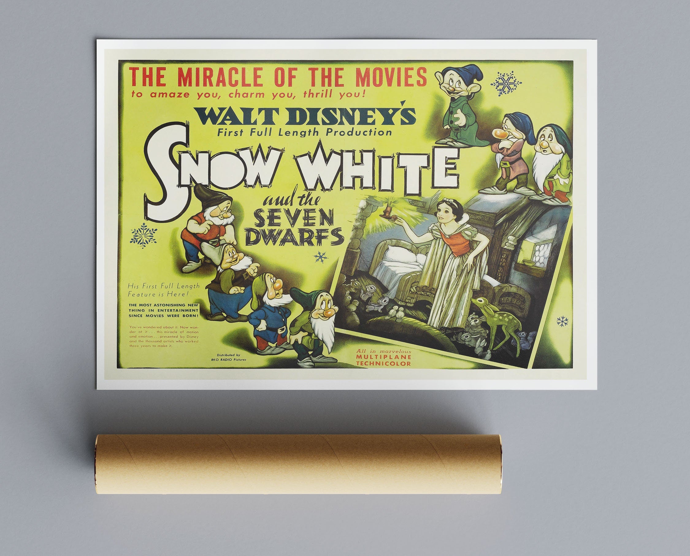 Vintage Movie Print Snow White And The Seven Dwarfs No7
