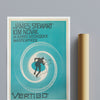Vintage Movie Print Vertigo Saul Bass Blue