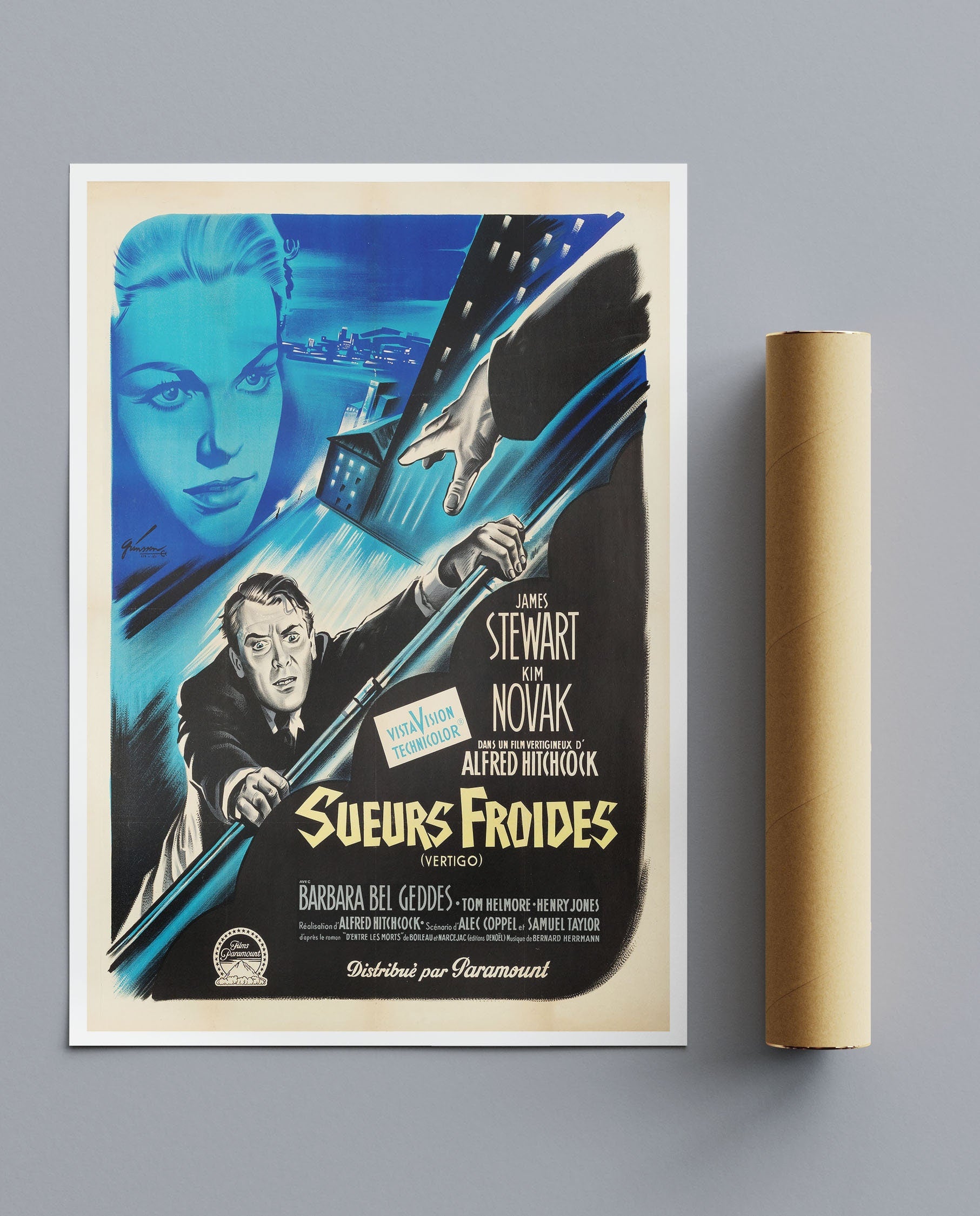 Vintage Movie Print Vertigo Sueurs Froides