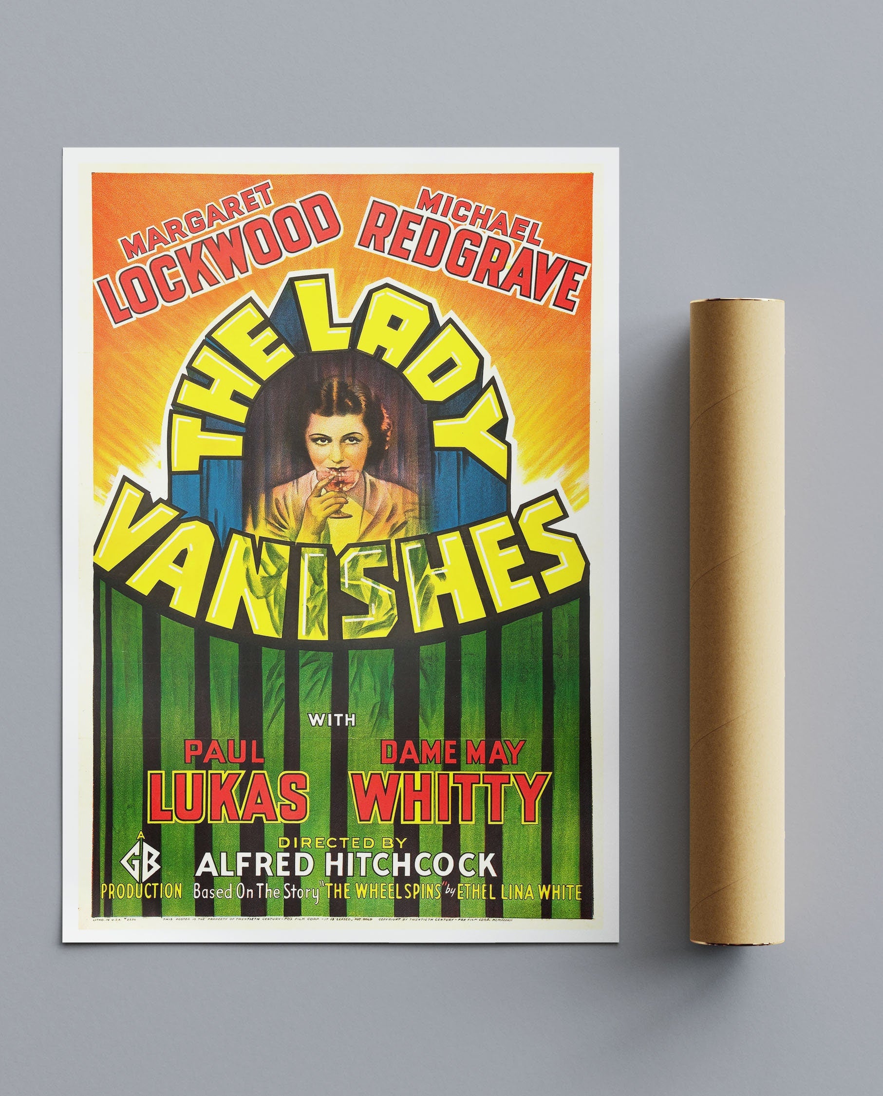 Vintage Movie Print Hitchcock The Lady Vanishes
