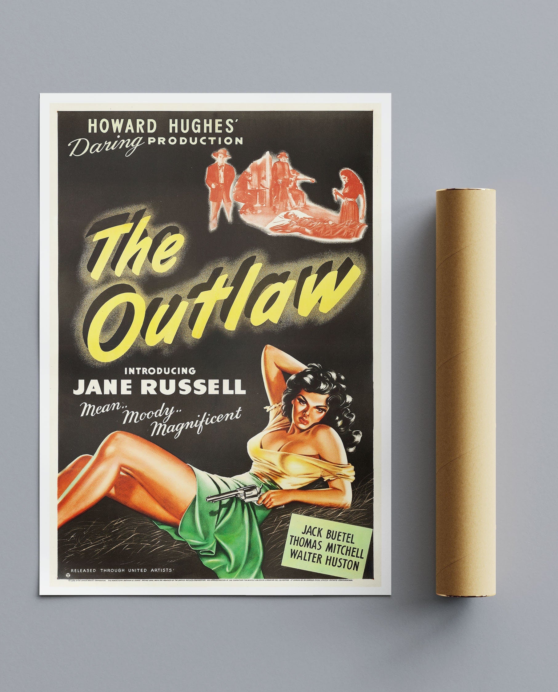 Vintage Movie Print The Outlaw Jane Russell