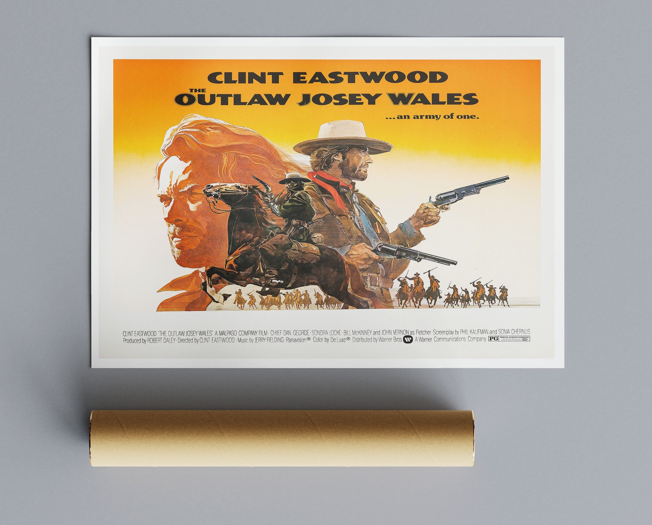 Vintage Movie Print The Outlaw Josey Wales