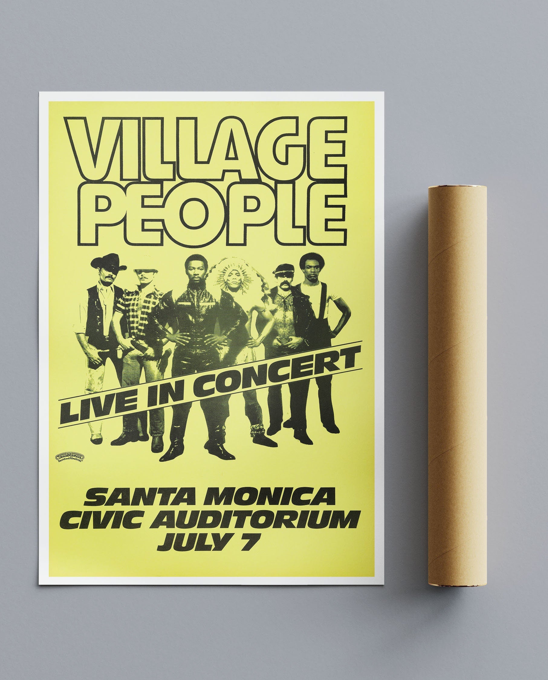 Vintage Music Print Village People Gig