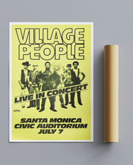 Vintage Music Print Village People Gig