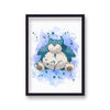 Pokemon Snorlax Wall Art Cartoon Gaming Retro Poster Print