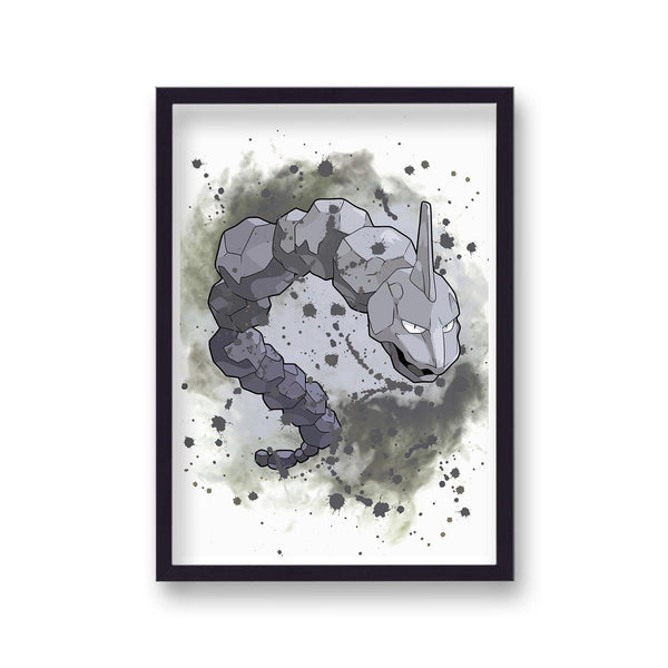 Pokemon Onix Wall Art Cartoon Gaming Retro Poster Print