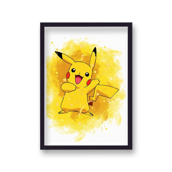 Pokemon Pikachu Wall Art Cartoon Gaming Retro Poster Print