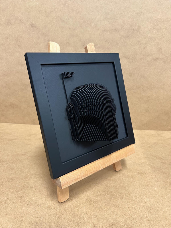Boba Fett - Layered - Star Wars - 3D printed - Model - 3D Print - Hand Painted - Framed - Display