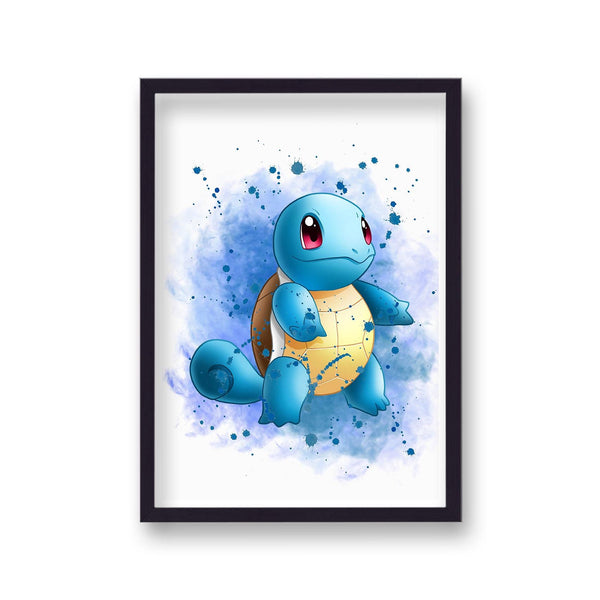 Pokemon Squirtle Wall Art Cartoon Gaming Retro Poster Print