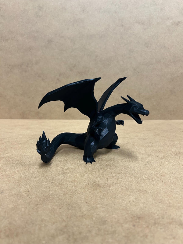 Charizard - Pokemon - Poly - 3D Printed - Model - 3D Print - Miniature - Figurine - Hand Painted - Display
