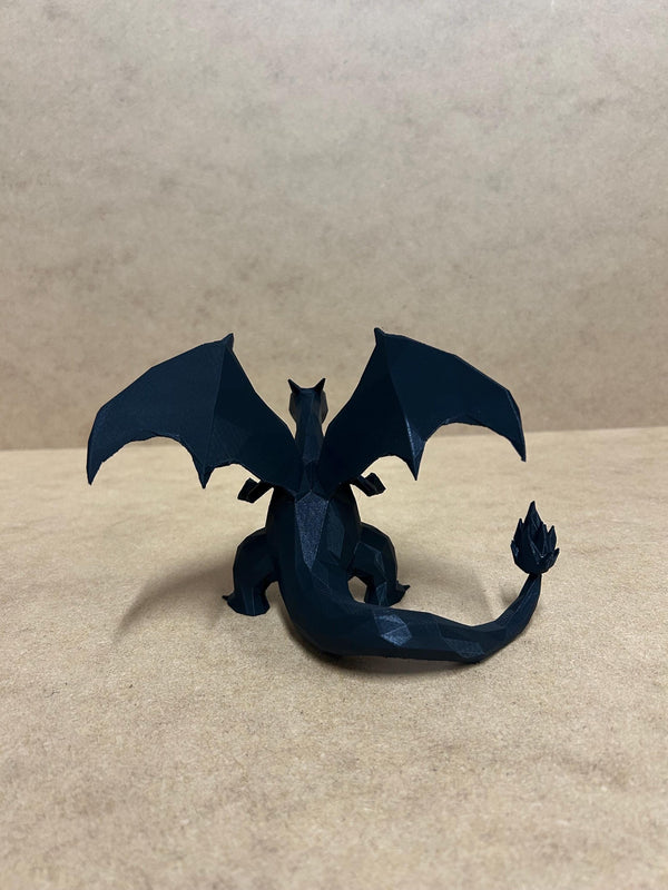 Charizard - Pokemon - Poly - 3D Printed - Model - 3D Print - Miniature - Figurine - Hand Painted - Display