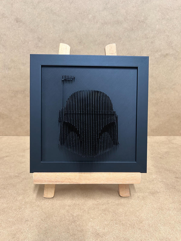 Boba Fett - Layered - Star Wars - 3D printed - Model - 3D Print - Hand Painted - Framed - Display