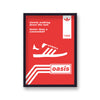 Oasis Graphic Song Lyric Champagne Supernova Red White
