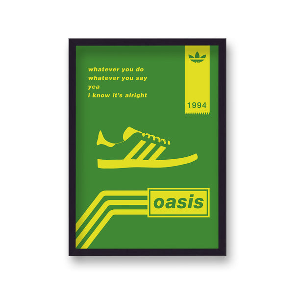 Oasis Graphic Song Lyric Whatever Green Yellow