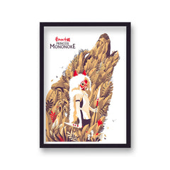 Ghibli Princess Mononoke Howling Wolf Alternative Movie Poster