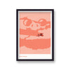 Ghibli Porco Rosso Face Clouds Red Plane Poster